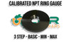 NPT Go / No-Go Gauge - Plug or Ring (Calibrated) Sizes 1/8" to 1"