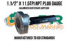 NPT Go / Nogo Gauges. 1.1/2" x 11.5TPI Plug Gauge. Supplied by LPR Toolmakers an Australian family owned business that imports quality Go & Nogo Gauges in BSP, NPT, BSPT, Metric & UNF. Located in country Victoria. 