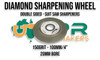 Diamond Sharpening Wheel (Suits Saw Sharpener) 100mm OD 20mm Bore [Double Sided]
