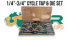 Cycle Tap & Die Set 32pc (1/4 to 3/4") 26TPI / 60 Degree