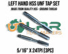Left Hand UNF - HSS - 20pc Tap & Die Set - 1/4" - 1/2". Sizes include 1/4", 5/16", 3/8", 7/16", 1/2". Supplied by LPR Toolmakers an Australian family owned business that imports high quality HSS Tap & Dies. Shipped and stocked in Victoria. 