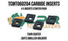 CCMT060204 Carbide Inserts - TiALN upto 85RC High grade inserts made in Taiwan. Supplied by LPR Toolmakers an Australian owned family business that imports quality Carbide Inserts for you lathe and mill. Shipped from country Victoria. 