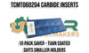 CCMT060204 Carbide Inserts - TiALN upto 85RC High grade inserts made in Taiwan. Supplied by LPR Toolmakers an Australian owned family business that imports quality Carbide Inserts for you lathe and mill. Shipped from country Victoria. 