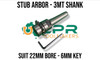 3MT stub Arbor designed to hold 22MM bore gear cutters 12 x 1.75 threaded back