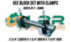 Vee Blocks [w/Clamps] 70mm x 44mm x 41mm - Holds upto 30MM OD