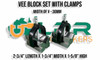 Vee Blocks [w/Clamps] 70mm x 44mm x 41mm - Holds upto 30MM OD
