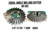 Equal Angle Milling Cutter 5/8" x 45deg with 1" Bore. Made from quality M2 HSS. Supplied by LPR Toolmakers an Australian family owned business that imports quality Milling cutters & Milling arbors. Shipped from Melbourne, Victoria.  Equal Angle Milling Cutter 5/8" x 45deg with 1" Bore. Made from quality M2 HSS. Supplied by LPR Toolmakers an Australian family owned business that imports quality Milling cutters & Milling arbors. Shipped from Melbourne, Victoria.