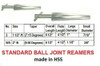 Ball Joint Reamer | Tapered Spiral Fluted HSS (Sizes Inside)