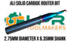 2.75mm Solid Carbide - HRC65 Router Bit. Supplied by LPR Toolmakers an Australian family owned business that imports high quality 1F, 2F, 3F & 4F cutters. Shipped from Melbourne, Victoria. 