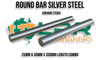 Silver Steel Round Bars - 25mm | 30mm Single Bars (300mm Long)