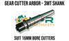 3MT Shank Arbor. Takes 16mm Bore Cutters, Milling, Gear, Slitting Saws.
