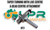 Taper Turning Live & Dead Centre Attachment - MT3. Supplied by LPR Toolmakers an Australian owned family business that imports high quality Taper Turning, Live Centre Attachments. Shipped from Melbourne, Victoria. 