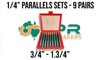 Steel Parallel Set (18pc) - 1/4" [.0002" in Parallelism]