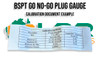 BSPT Go No-Go Gauges (Plugs & Rings) - Variations of 1/8"-1"