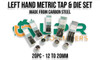 Left Hand Metric Tap & Die Sets [6-20mm] Choose your kit