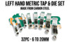 Left Hand Metric Tap & Die Sets [6-20mm] Choose your kit