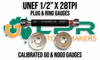 1/2" X 28TPI UNEF GO - NOGO Ring & Plug Gauges for internal & external threads. Supplied by LPR Toolmakers an Australian family owned business that imports quality Go & Nogo Gauges at affordable prices. Shipped from Melbourne, Victoria.