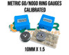 Metric Go & No-Go Ring Gauges 10mm x 1.50. Calibrated outside of Australia. Supplied by LPR Toolmakers an Australian family owned business that imports high quality Calibrated Go & No-Go gauges in Metric, BSP, BSPT, NPT & UNF. Shipped from Melbourne, Victoria. 
