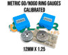 Metric Go & No-Go Ring Gauges 12mm x 1.25. Calibrated outside of Australia. Supplied by LPR Toolmakers an Australian family owned business that imports high quality Calibrated Go & No-Go gauges in Metric, BSP, BSPT, NPT & UNF. Shipped from Melbourne, Victoria. 