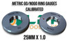 Metric Go & No-Go Ring Gauges 25mm x 1.0. Calibrated outside of Australia. Supplied by LPR Toolmakers an Australian family owned business that imports high quality Calibrated Go & No-Go gauges in Metric, BSP, BSPT, NPT & UNF. Shipped from Melbourne, Victoria. 