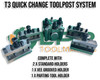 T3 Quick Change Toolpost 5pc System - Suits Larger Lathes