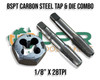 BSPT (Tapered) Taps & Hex Die Set Combo - Sizes 1/8" to 1"