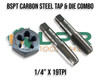 BSPT (Tapered) Taps & Hex Die Set Combo - Sizes 1/8" to 1"