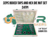 Harley & Indian 24TPI Carbon Steel Tap & Die Kits. 1/4" to 3/4" Tap & Die Nuts Boxed Set. Supplied by LPR Toolmakers an Australian family owned business that imports quality 24TPI Taps & Dies in Carbon Steel & HSS. Shipped from Country Victoria. 