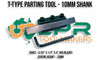 10mm Shank Parting Off Tool - Australian Based Family Business/Importer of quality parting off Tooling. HSS Blades