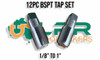 BSPT Tapered Boxed Tap Set - 1/8" to 1" [12pc]