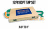 BSPT Tapered Boxed Tap Set - 1/8" to 1" [12pc]