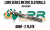 Long Series HSS with 5% Cobalt 6mm - 2 Flute Slotdrill. Supplied by LPR Toolmakers an Australian family owned business that imports quality Metric & Imperial Slotdrills & Endmills. Located in Melbourne, Victoria. 