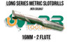 Long Series HSS with 5% Cobalt 16mm - 2 Flute Slotdrill. Supplied by LPR Toolmakers an Australian family owned business that imports quality Metric & Imperial Slotdrills & Endmills. Located in Melbourne, Victoria. 