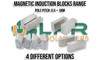 Induction Magnetic Blocks Range - Transverse, Longitudinal, Vee Long, Vee Pair. Supplied by LPR Toolmakers an Australian family owned business that imports quality Magnetic Blocks. Shipped from Melbourne, Victoria. 