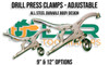 Adjustable Locking Clamps for your Drill Press. Available in 9" & 12" with 12mm Bolts. Supplied by LPR Toolmakers an Australian family owned business that imports high quality Clamps for your Drill Press. Shipped from Melbourne, Vic. 