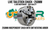 250mm Independent Chuck with a 5MT rotating Arbor. Supplied by LPR Toolmakers an Australian owned family business that imports high quality Chucks, Arbors for your Lathe. Shipped from Melbourne, Victoria. 
