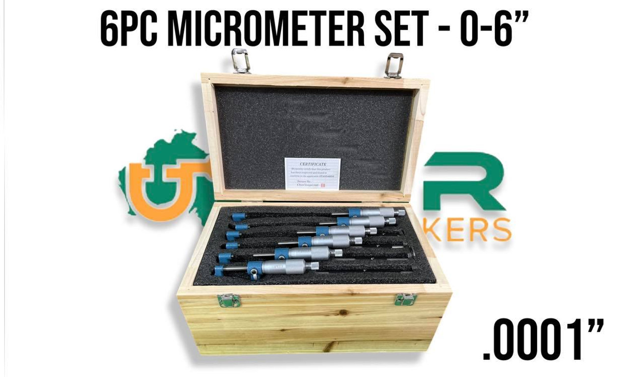 LPR Toolmakers Imperial Micrometer Set 6pc [.0001"]