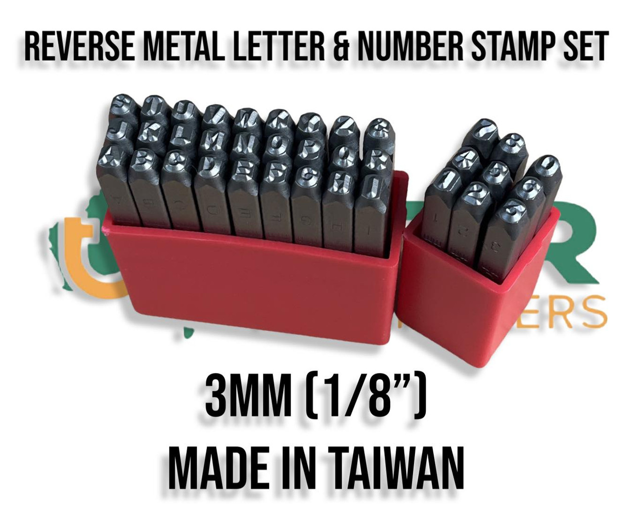 2mm Typewriter Font Metal Letter Alphabet Stamp Combination Set