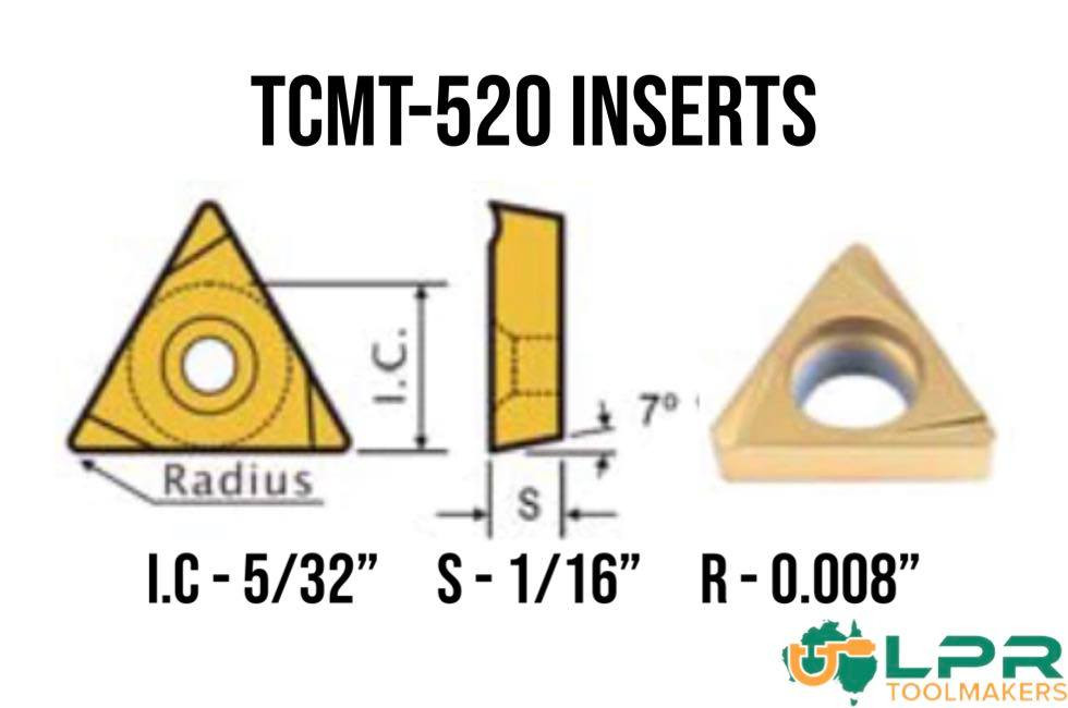 Carbide Inserts (TCMT520) Tin Coated Suits Micro Boring Bars LPR