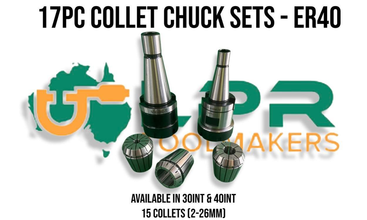 LPR Toolmakers - ER40 Boxed Collet Chuck Sets [2-26mm] 15 Collets
