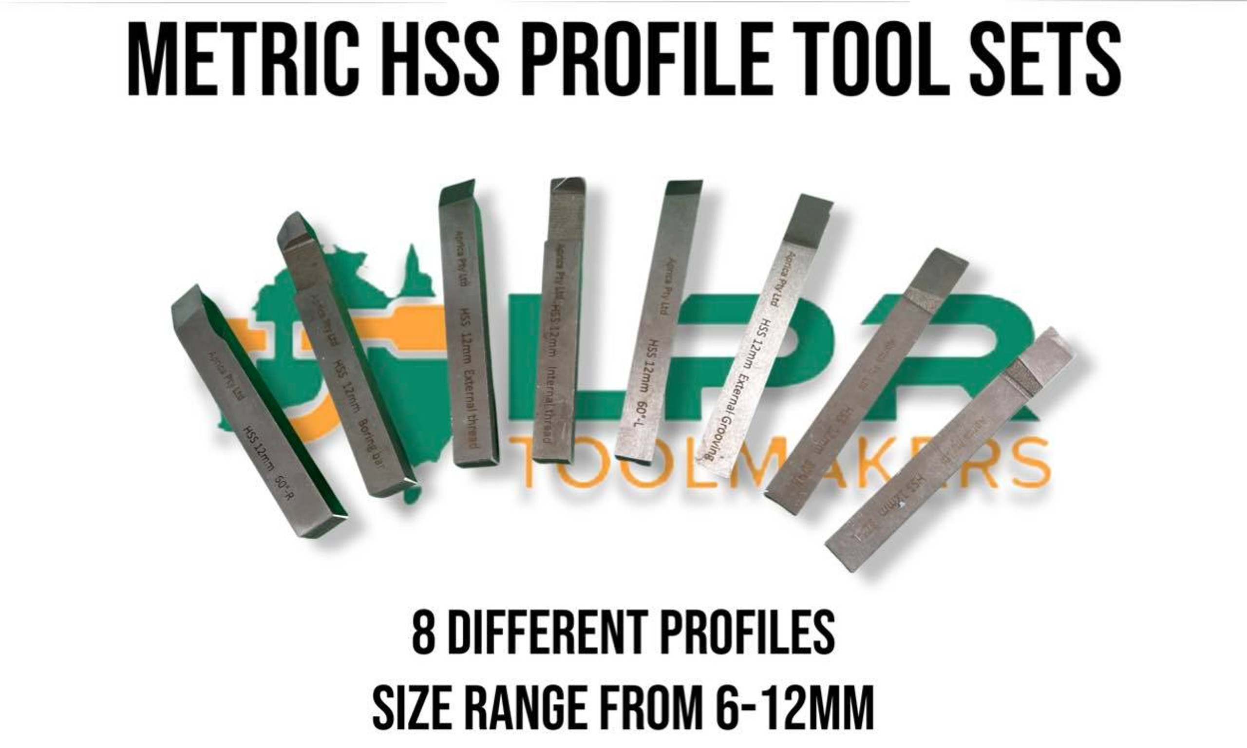 LPR Toolmakers 8pc Metric Boxed Lathe Tool Sets [412mm]