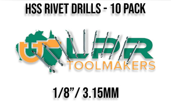 Double Ended Rivet Drills - [1/8" or 3.15mm] Pack of 10