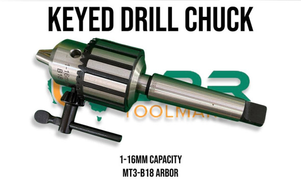 Keyed Drill Chuck | 3-16mm | 2MT, 3MT & 4MT