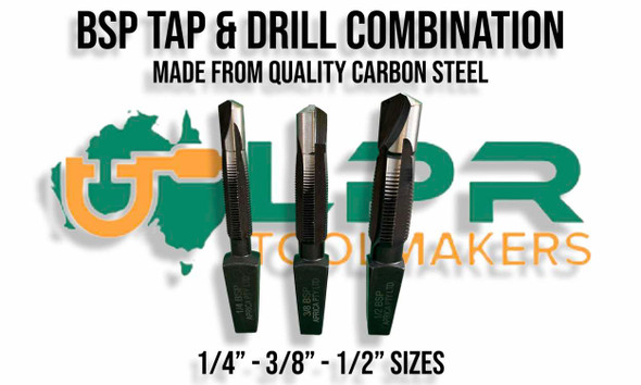 BSP Tap & Drill Combination [3pc Deal] 1/4 - 3/8 - 1/2"