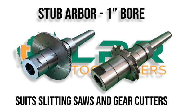 Stub Arbor 3MT (12mm Back x 150mm Long) 4 spaces keyed, Suits 1" Bore