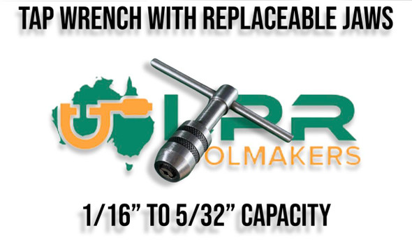 T-Type Tap Wrench - [1/16 to 5/32] 1.5 to 4mm Replaceable Jaws