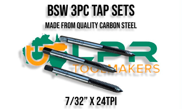 BSW 3pc Tap Sets - 1/8" to 1.1/2" [Carbon Steel]