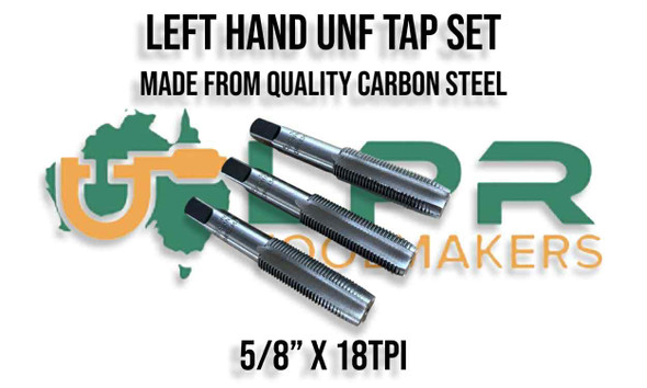 UNF Left Hand Tap Sets (3pc) - 1/4" to 1"  UNF Left Hand Tap Sets (3pc) - 1/4" to 1"
