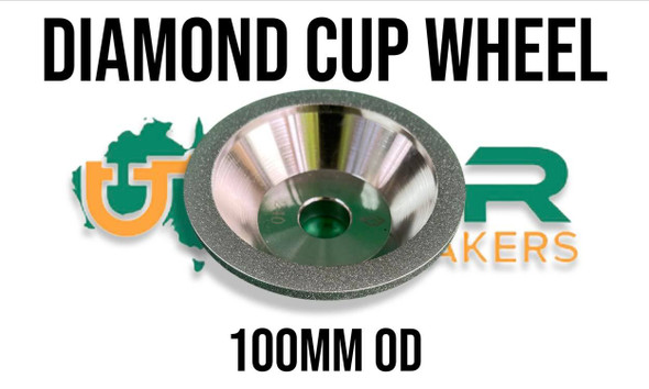 Diamond Cup Wheel (100mm x 20mm) Bore Grinding Surface 6 x10mm | 250grit