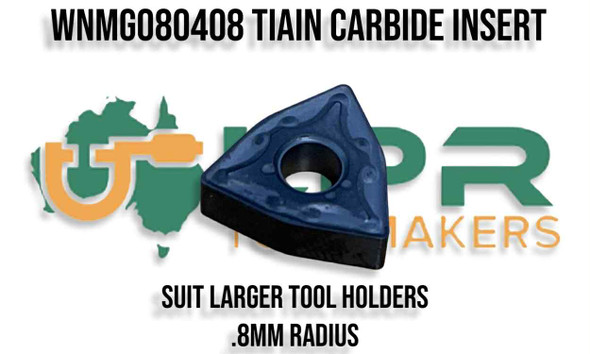WNMG080408 Carbide Inserts for Turning Tools - TiAIN Coat. Supplied by LPR Toolmakers an Australian family owned business that Imports high quality Lathe Cutting Carbide Inserts. Shipped from Country Victoria. 
